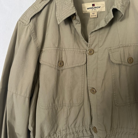 Vintage Woolrich Mens Barn Chore Utility Safari Jacket Sz Large Field Outdoorsy - Picture 6 of 16